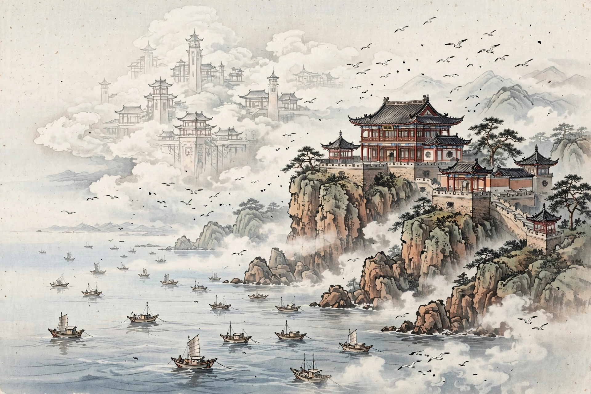 蓬莱阁插画
