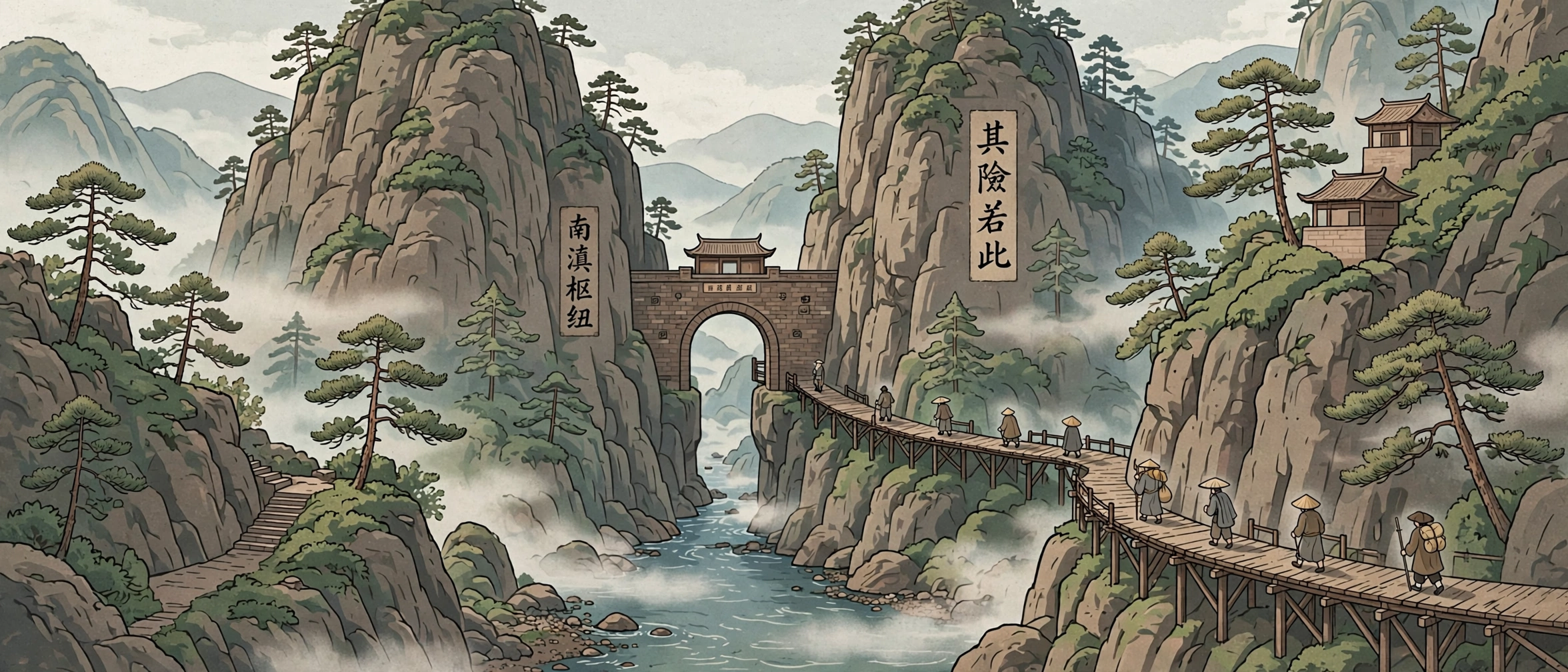 昭通豆沙关插画